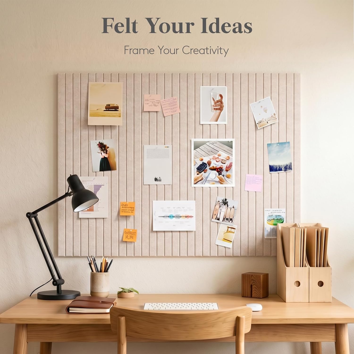 Bulletin Board Cork - SW 6 PCS Felt Wall Tiles，Cork