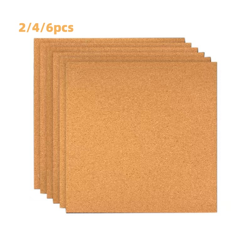 Bulletin Board Cork - 2/4/6 Pieces of Square Cork Boards