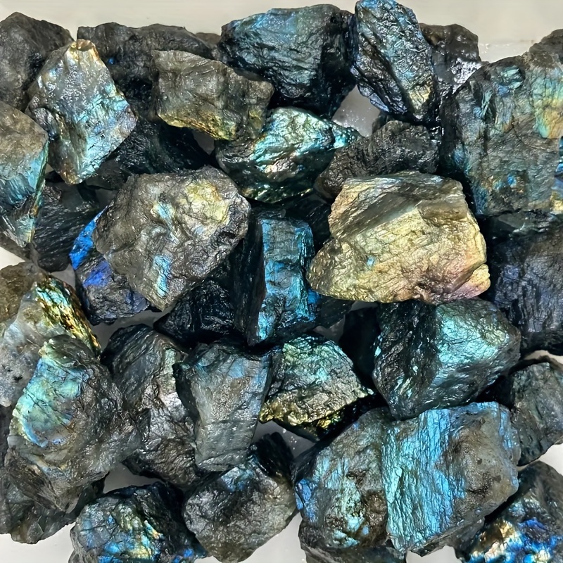 Office Furniture In China - Rough-textured natural labradorite stone, suitable for