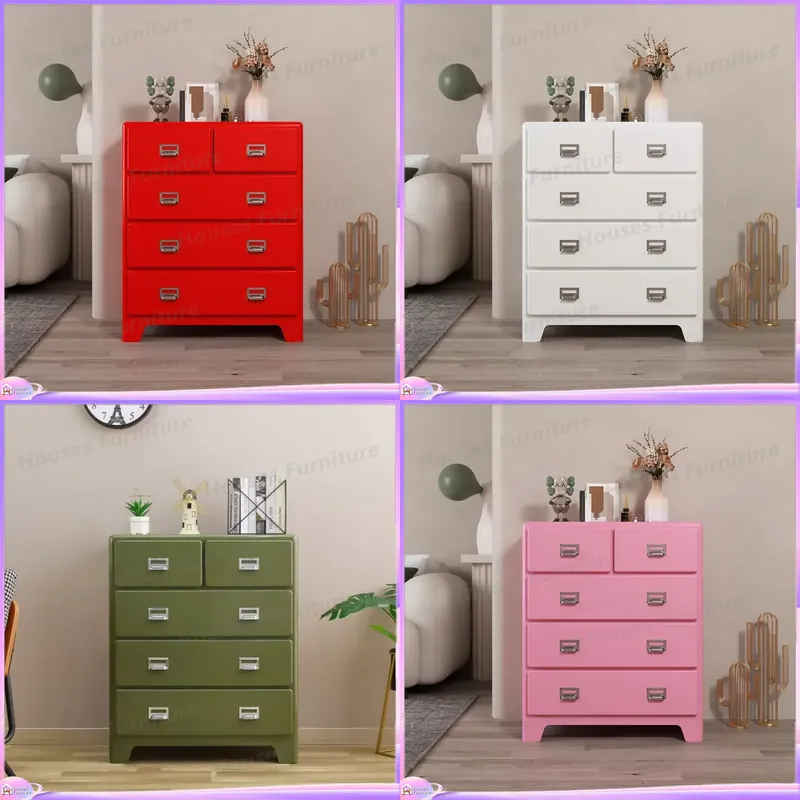 Office Storage Cabinet - Vintage 5 Drawer Metal Shoe Cabinet