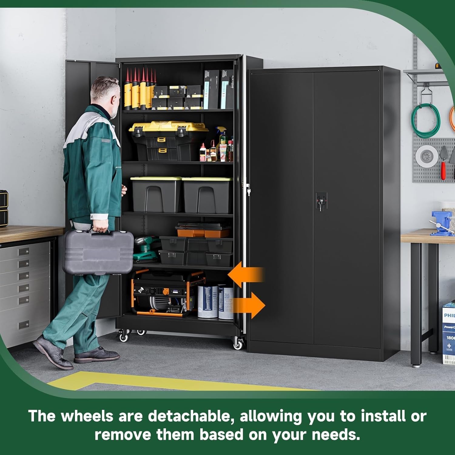 Rolling Metal Garage Storage C - đánh giá và giá Office Storage Cabinet