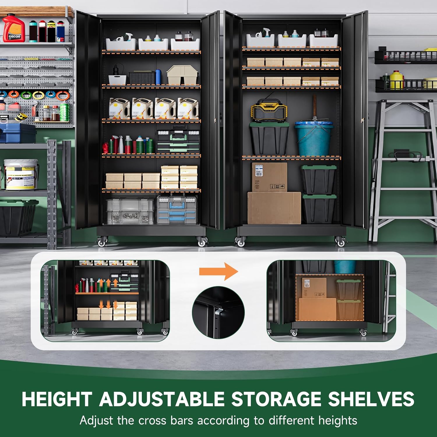 Rolling Metal Garage Storage C - đánh giá và giá Office Storage Cabinet