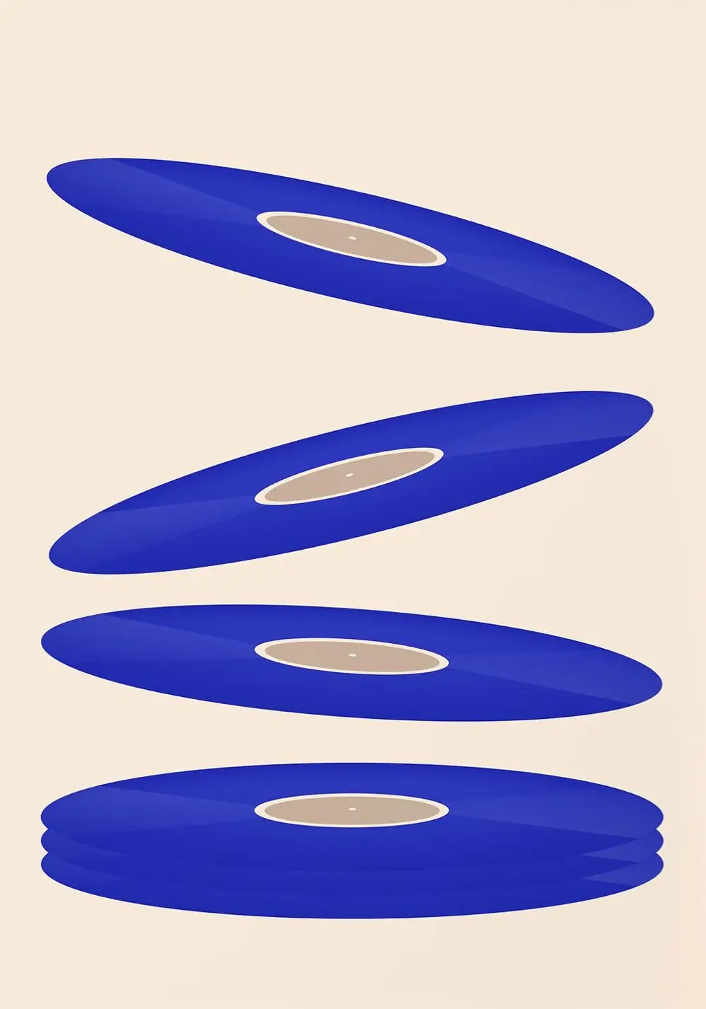 Mid Century Vinyl Record Canva - đánh giá và giá Office Furniture For Sale