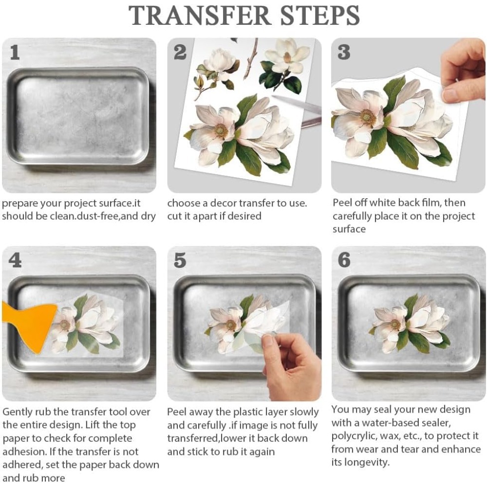 3pcs/Set Rose Rub on Transfers - đánh giá và giá Office Furniture Group