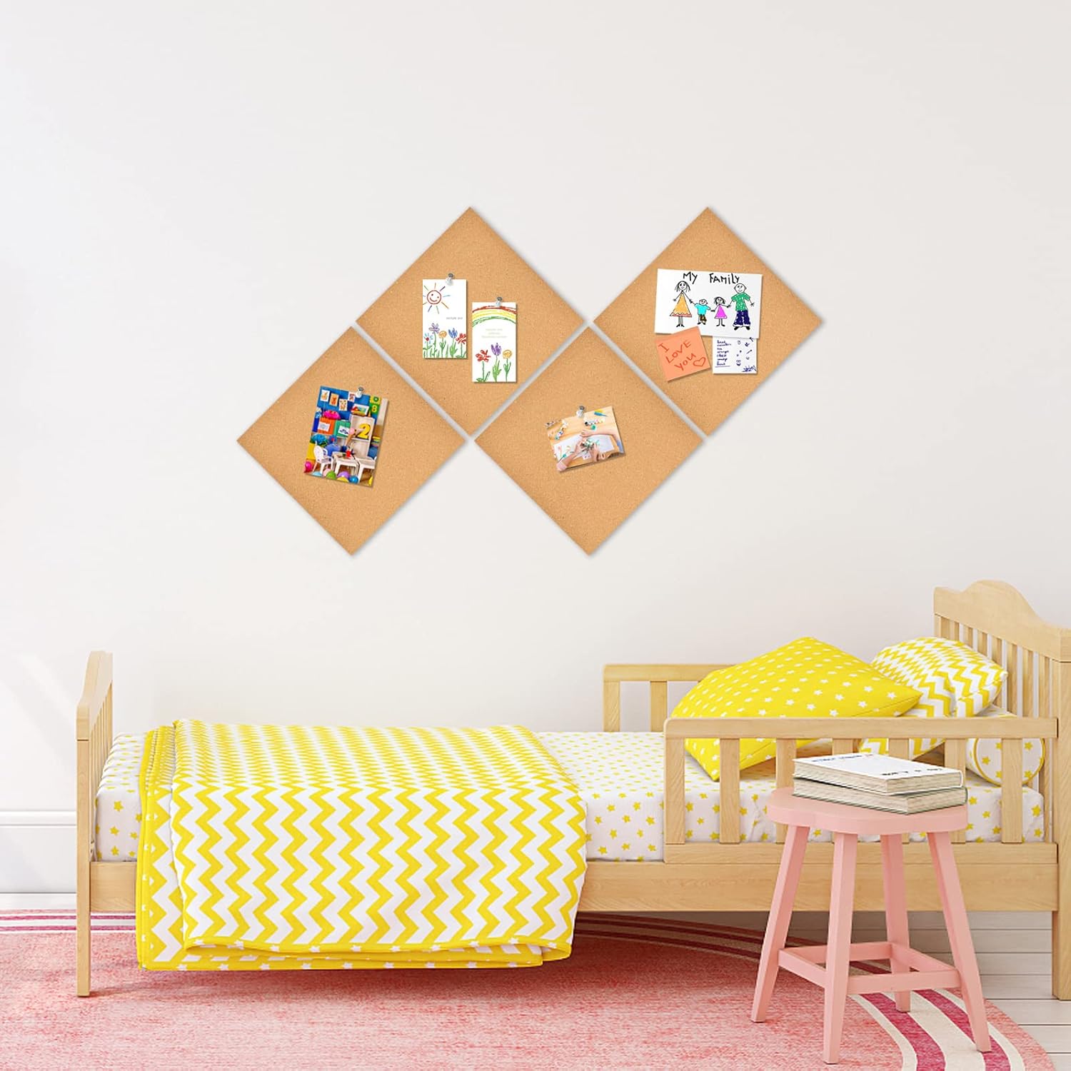 2/4/6 Pieces of Square Cork Bo - đánh giá và giá Bulletin Board Cork