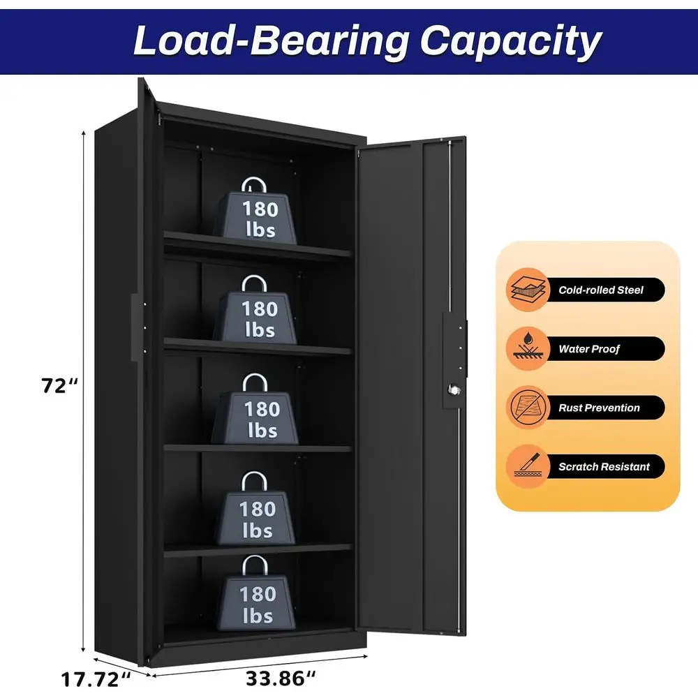 72 High Heavy-Duty Metal Stora - đánh giá và giá Office Storage Cabinet