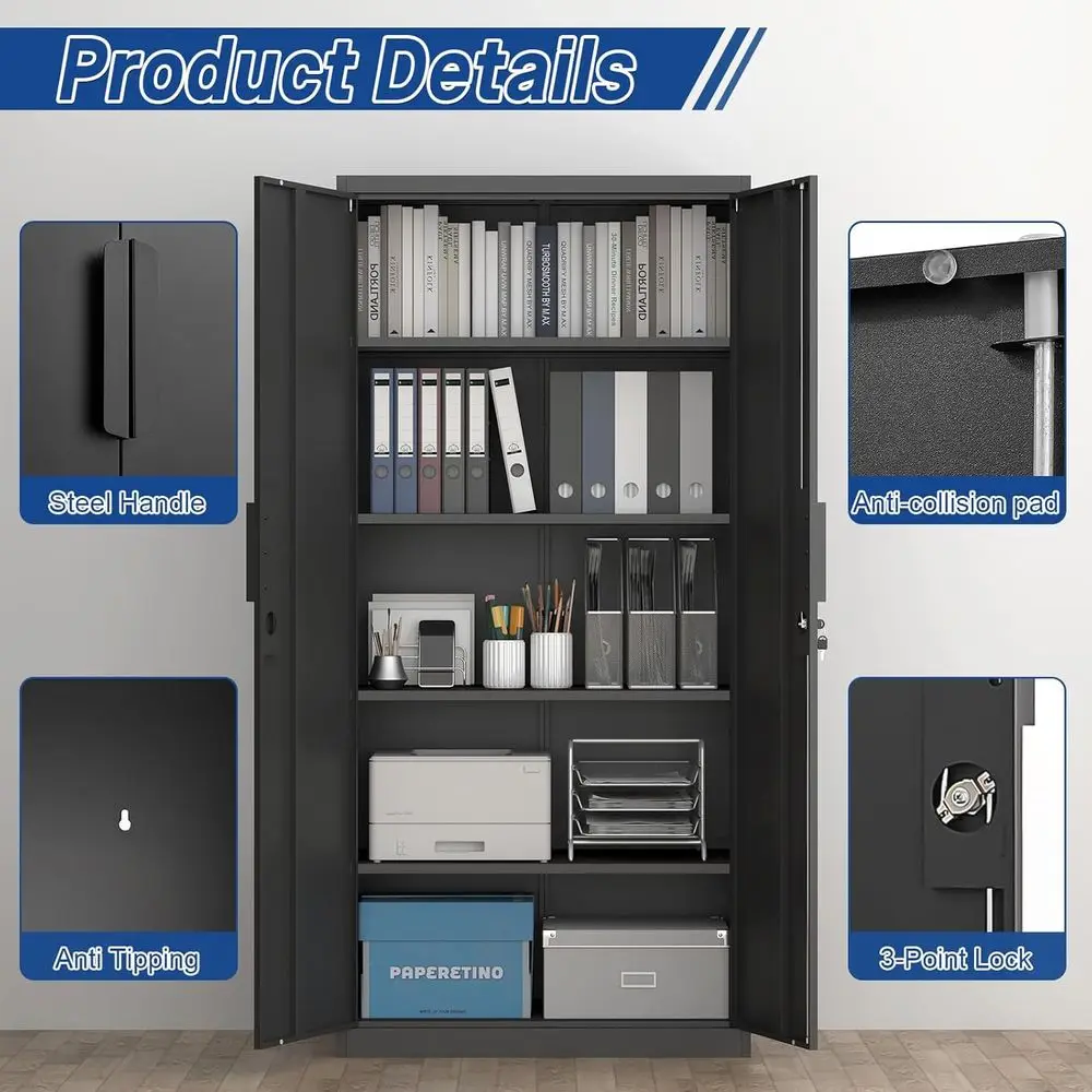 72 High Heavy-Duty Metal Stora - đánh giá và giá Office Storage Cabinet