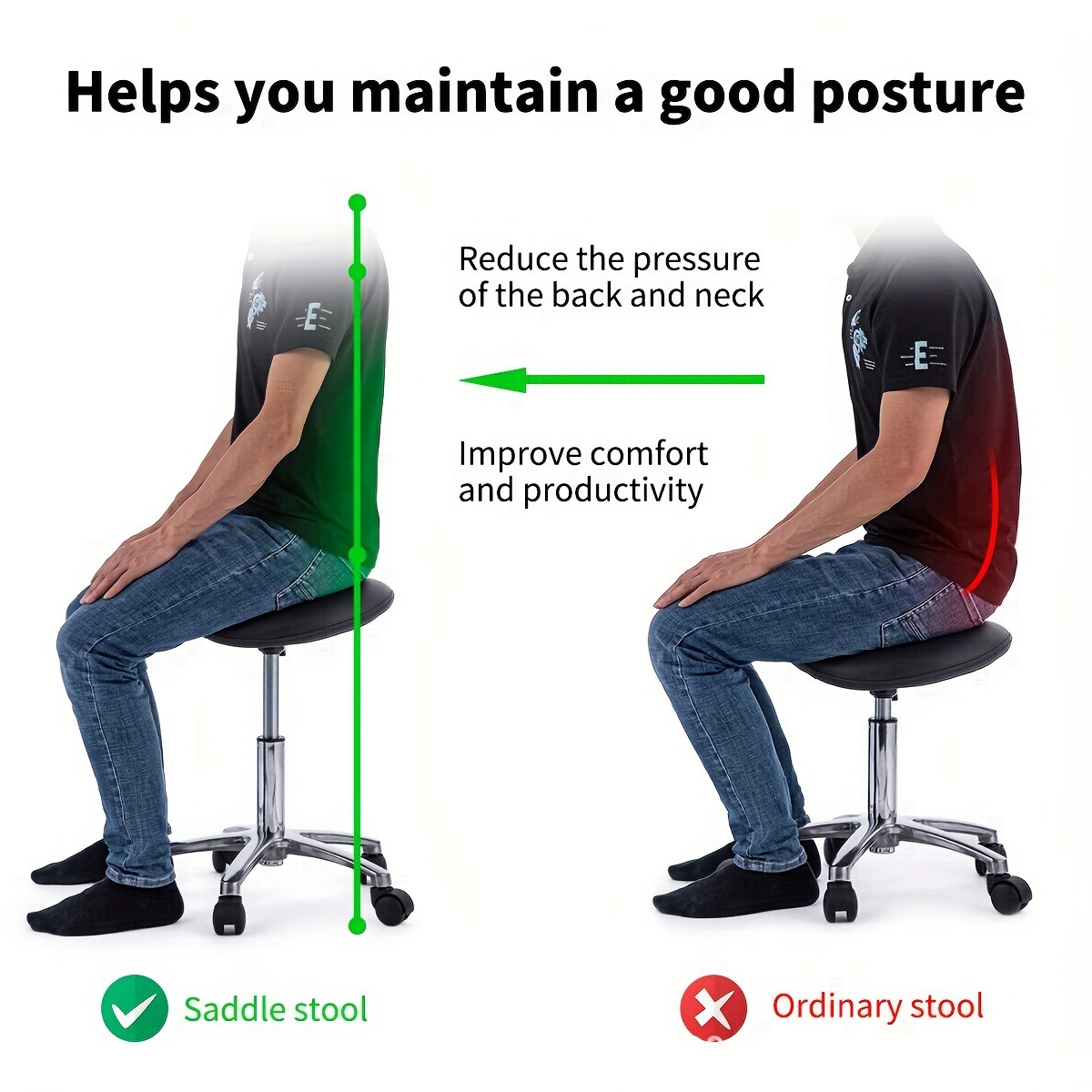 Saddle Stool Rolling Swivel SP - đánh giá và giá Office Furniture In China