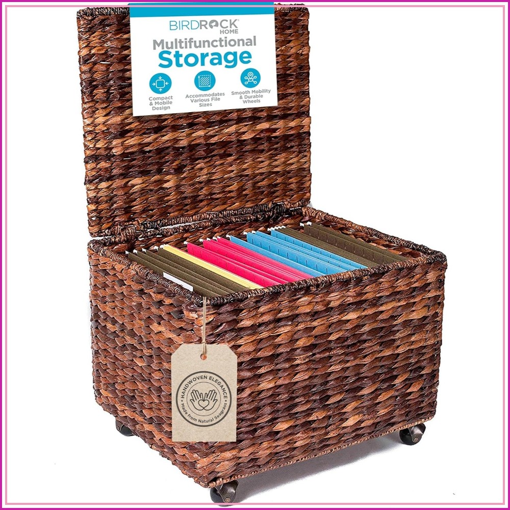 Handwoven Rolling File Cabinet - đánh giá và giá Office Storage Cabinet
