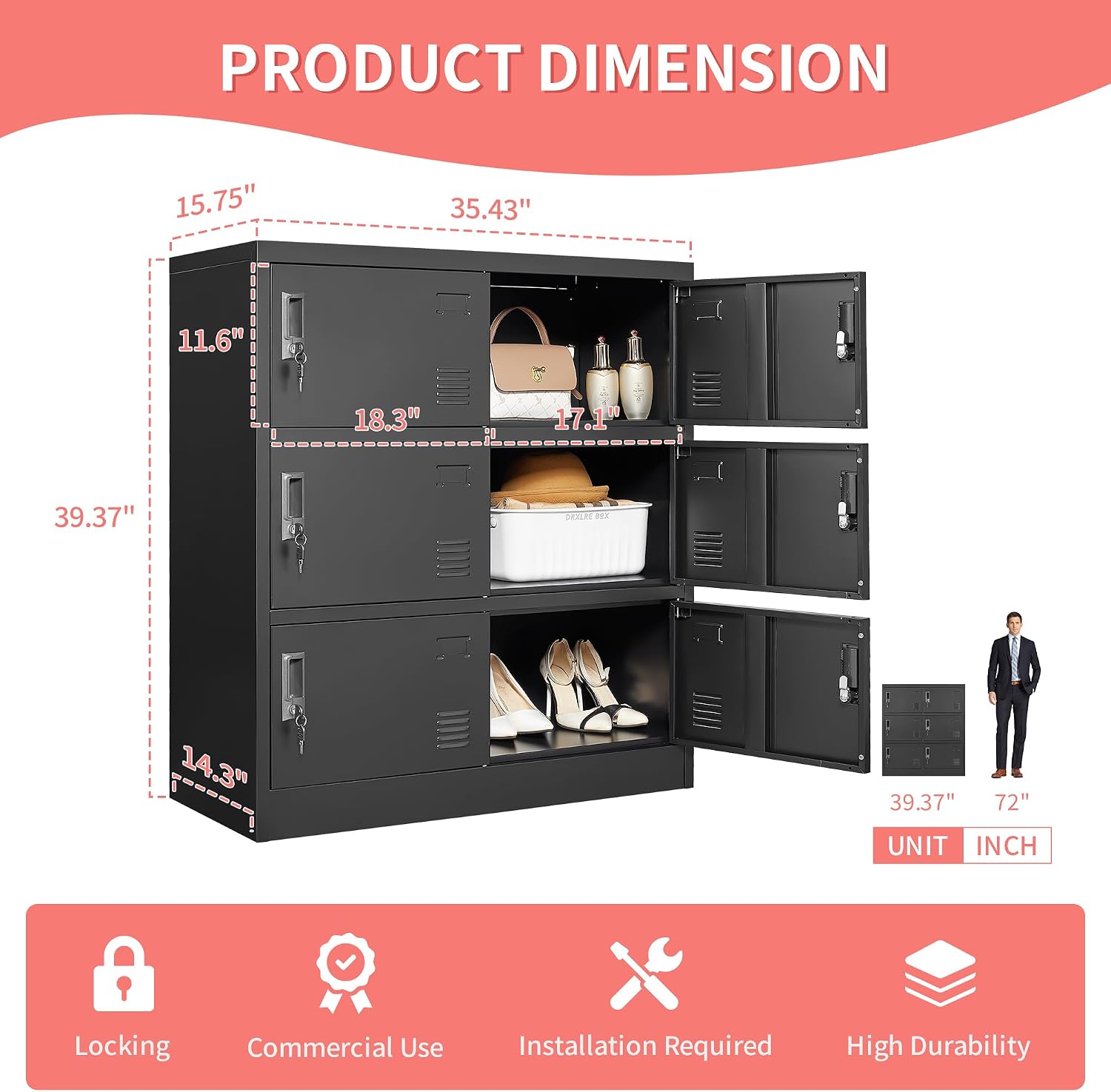 Metal Lockers For Employees Of - đánh giá và giá Office Storage Cabinet