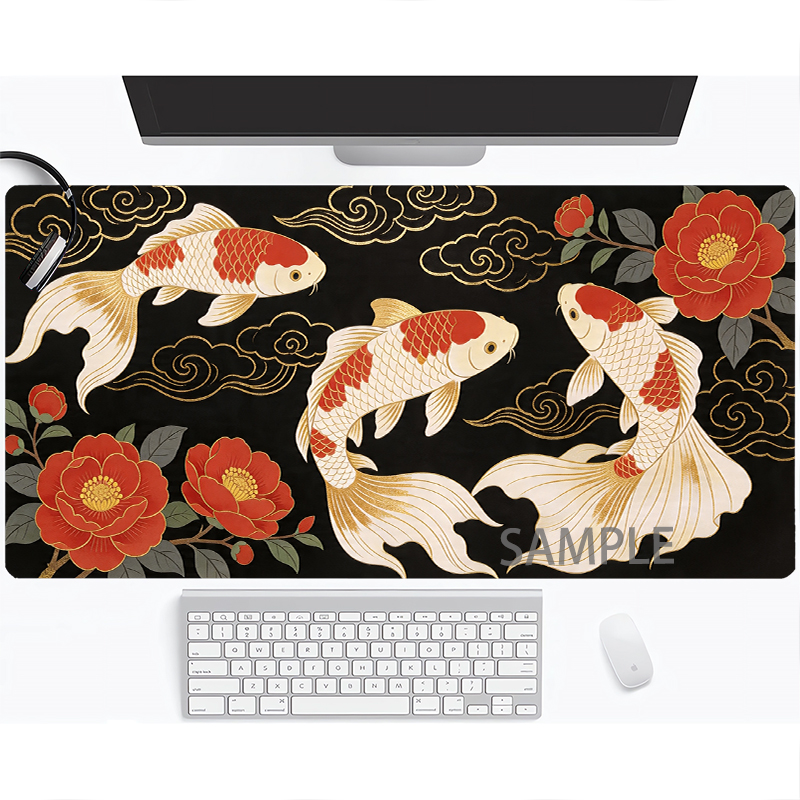 Japanese Koi Design Mouse Pad  - đánh giá và giá Office Furniture Brand