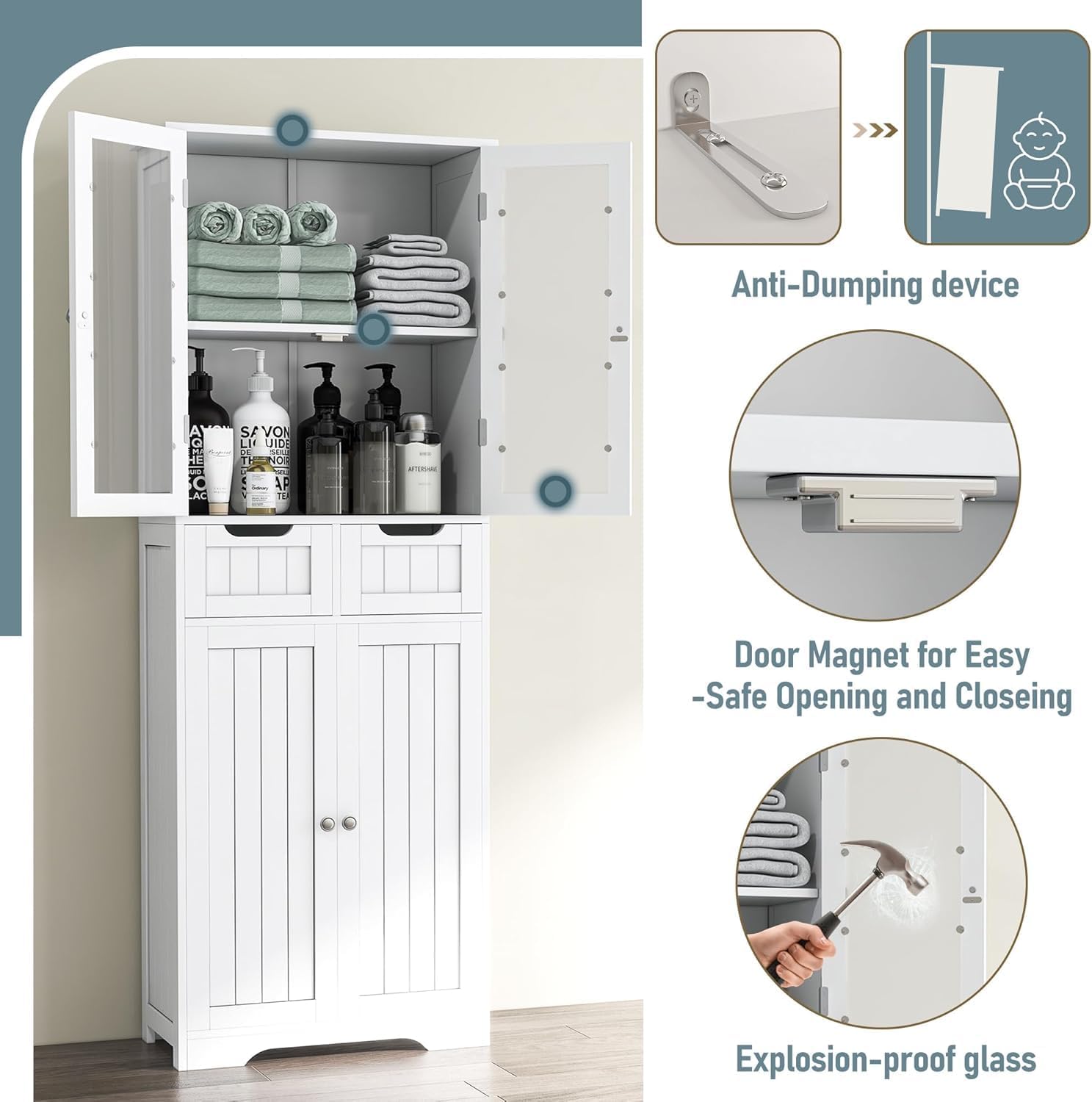 Tall Bathroom Storage Cabinet  - đánh giá và giá Office Storage Cabinet